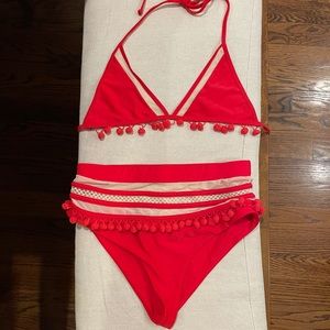 Tularosa high waisted red bikini